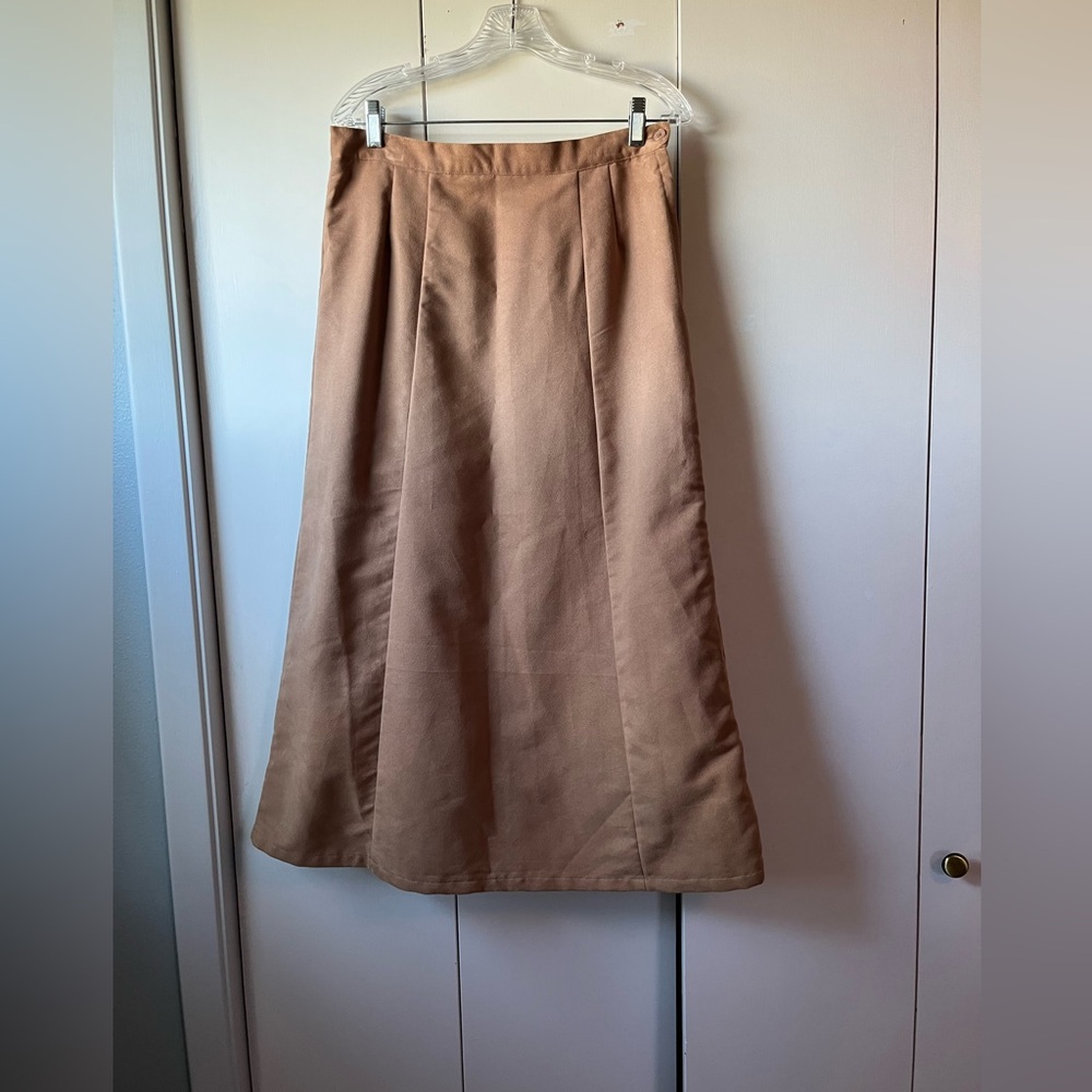 Chic Tan A-Line Women's Skirt